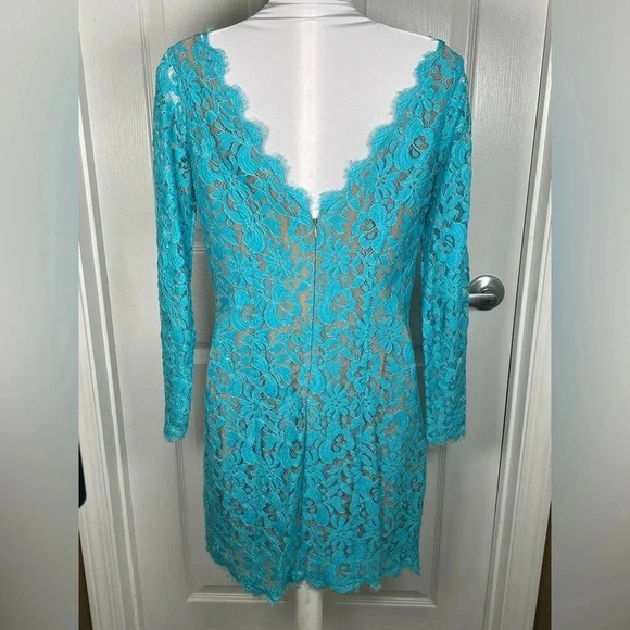 Madison Marcus teal lace dress from Nieman Marcus - Picture 6 of 10